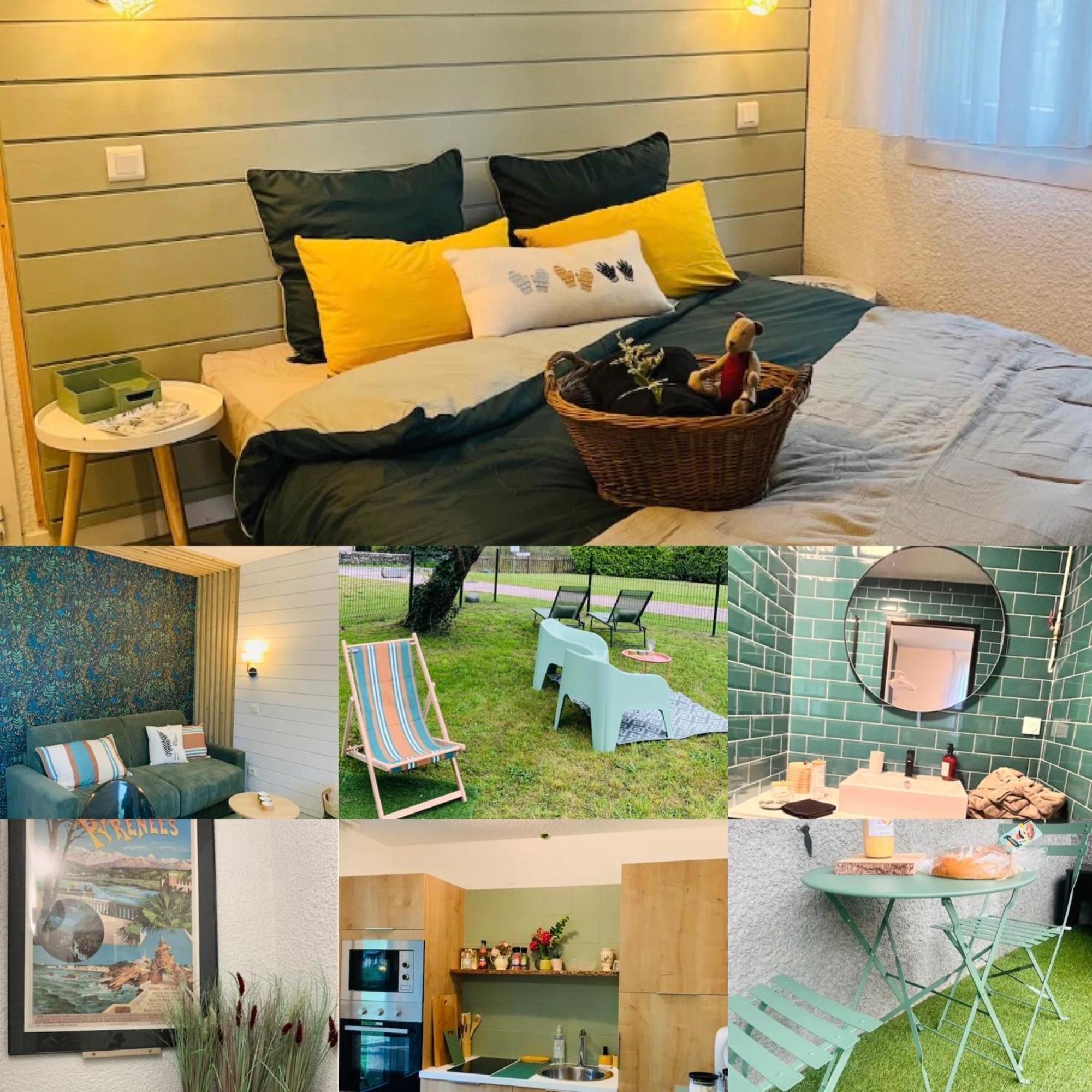 La Suite Unique - Le Jardin Sur Les Pyrenees- Vue Panoramique Montagne -Jardin Cloture Prive De 100M2-Parking-Linge De Lit Et Serviettes Compris- Bielle 外观 照片